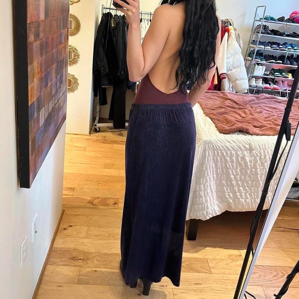 Chico's Deep Navy Maxi Skirt - Picture 4 of 5